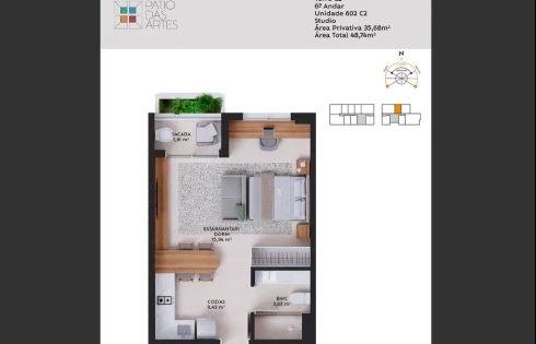 Apartamento em Pedra Branca, Palhoça