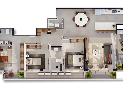 Apartamento em Kobrasol, São José