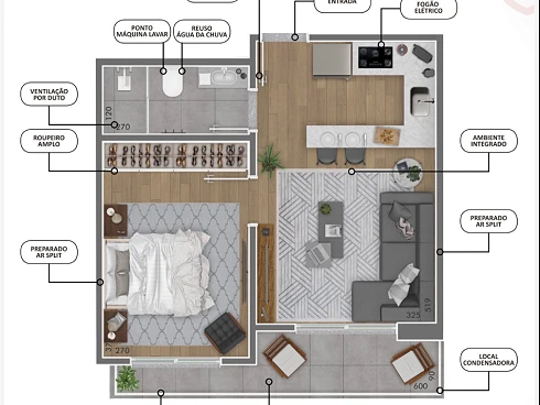 Apartamento em Pedra Branca, Palhoça