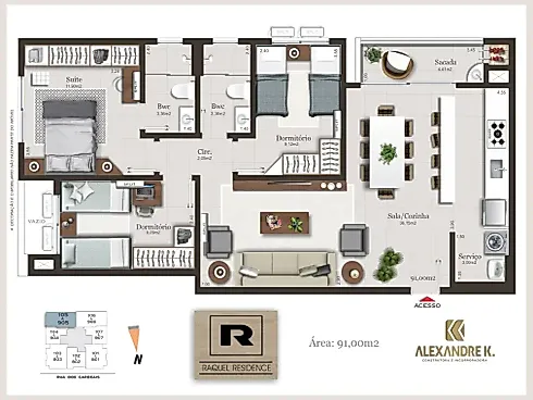 Apartamento em Pedra Branca, Palhoça
