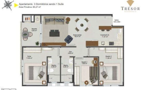 Apartamento em Jardim Eldorado, Palhoça