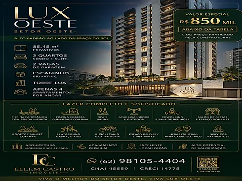 Apartamento em Oeste, Goiania