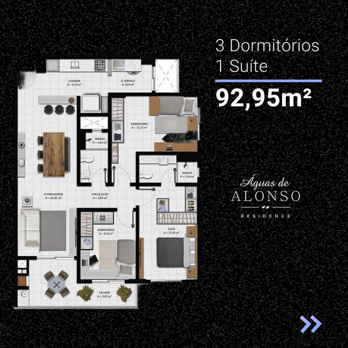 Apartamento em Kobrasol, São José