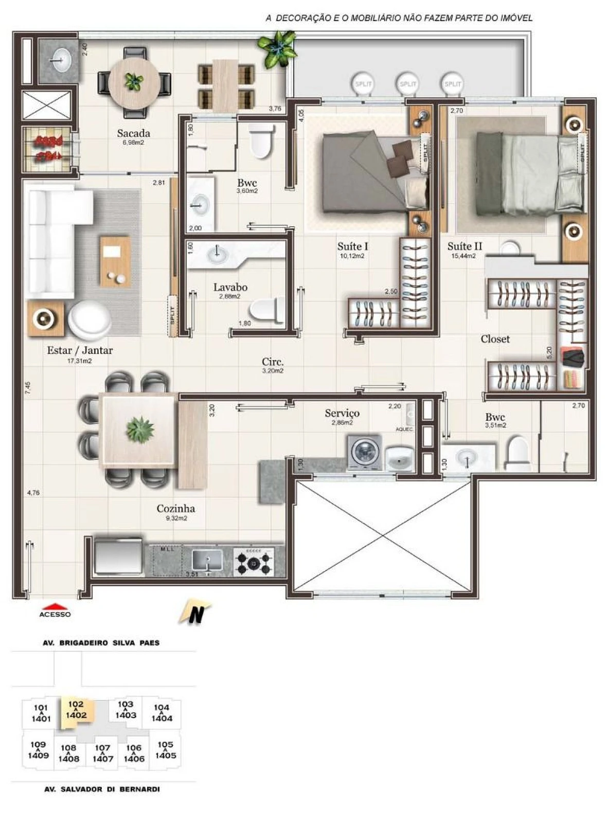 Apartamento 2 Quartos com 2 Suítes e 89m² - Campinas - Foto 14
