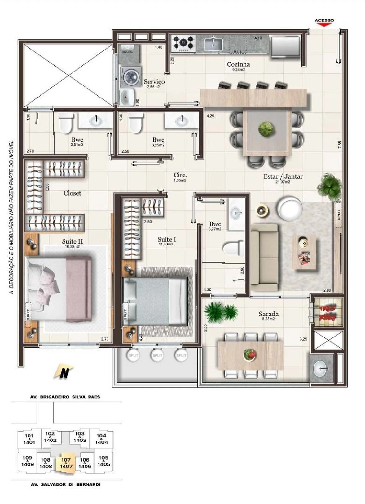Apartamento 3 Quartos com 3 Suítes e 118m² - Campinas - Foto 17