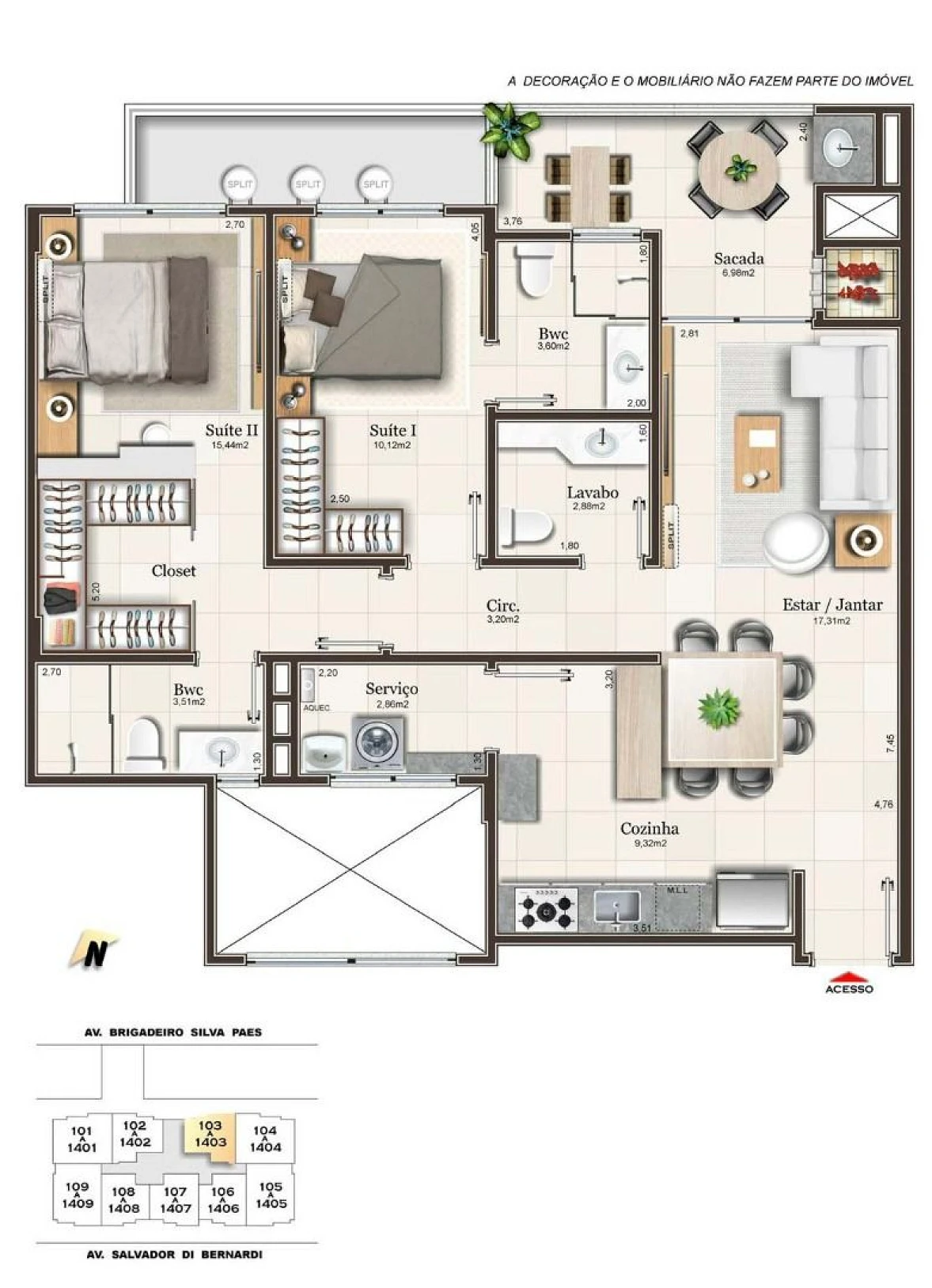 Apartamento 3 Quartos com 3 Suítes e 118m² - Campinas - Foto 20