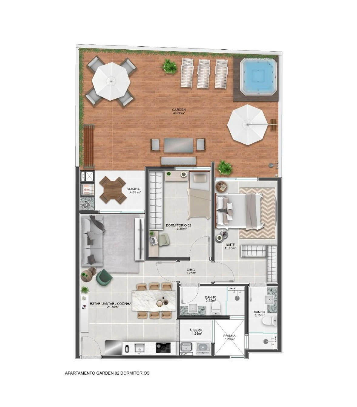 Apartamento 2 Quartos com Piscina - Abraão - Foto 11