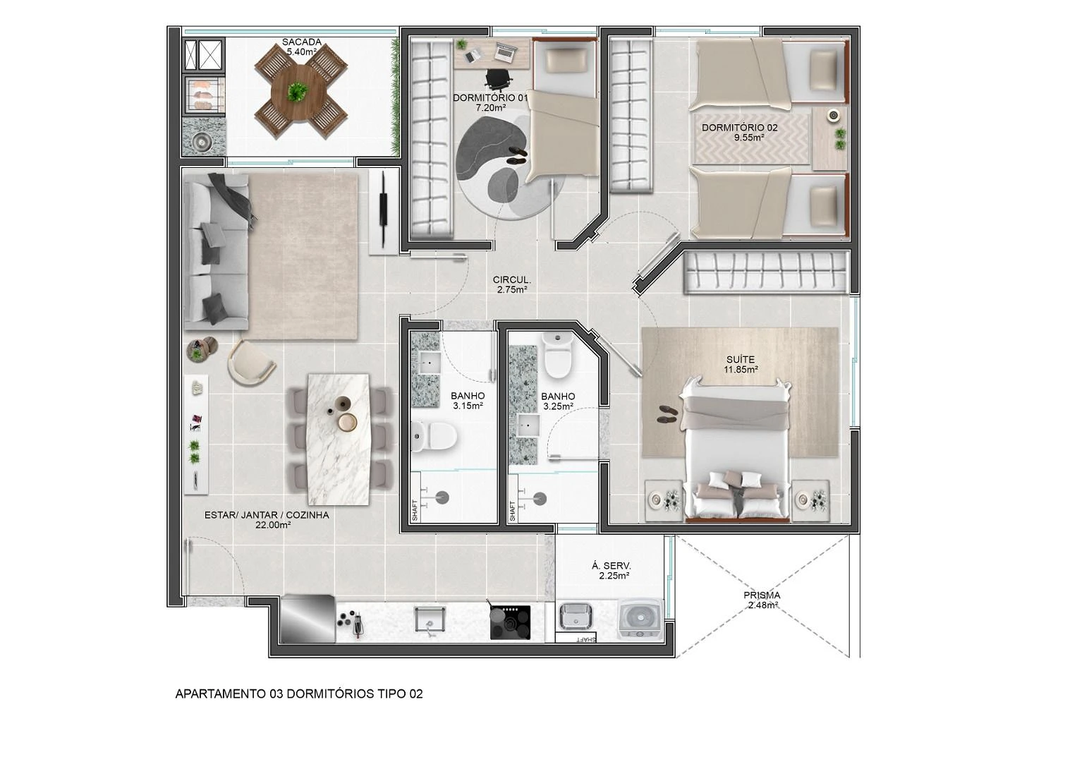Apartamento com 3 Dormitórios à Venda, 76 M²- Abraão - Florianópolis/SC - Foto 9