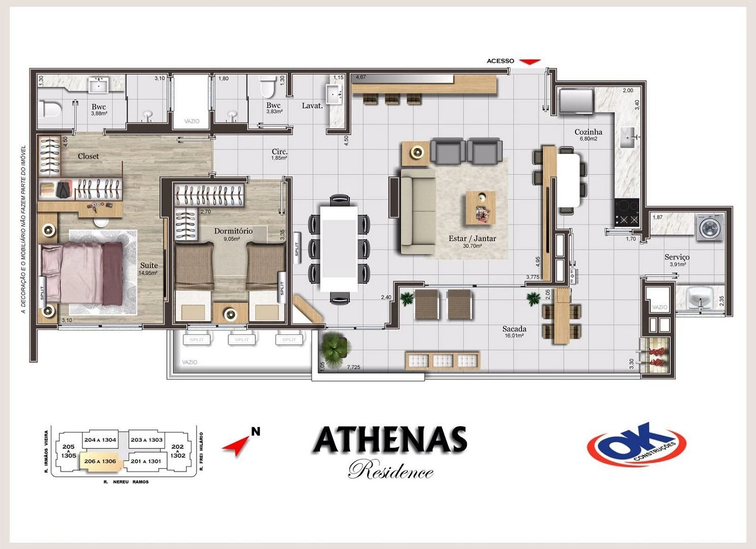Apartamento 3 Quartos com Piscina - Campinas - Foto 22