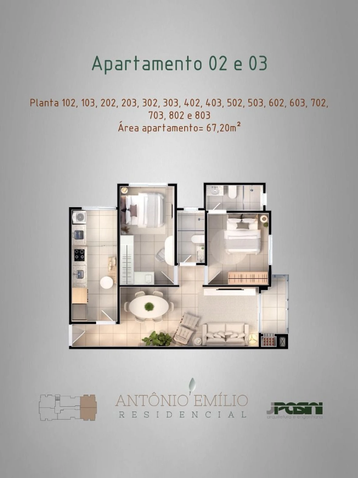 Apartamento em Ipiranga, São José