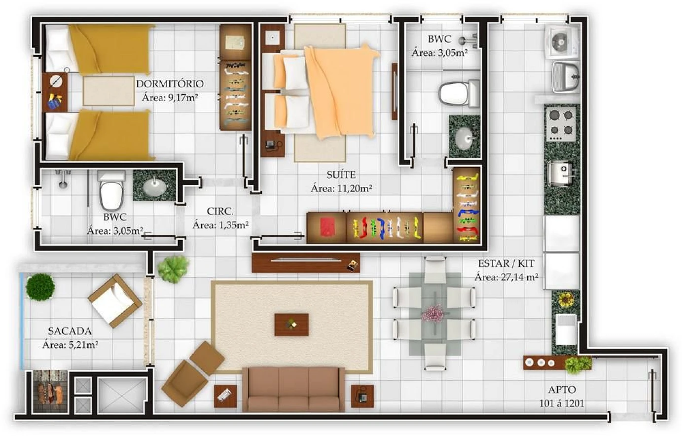 Apartamento a Venda - Barreiros - São José SC - Foto 16