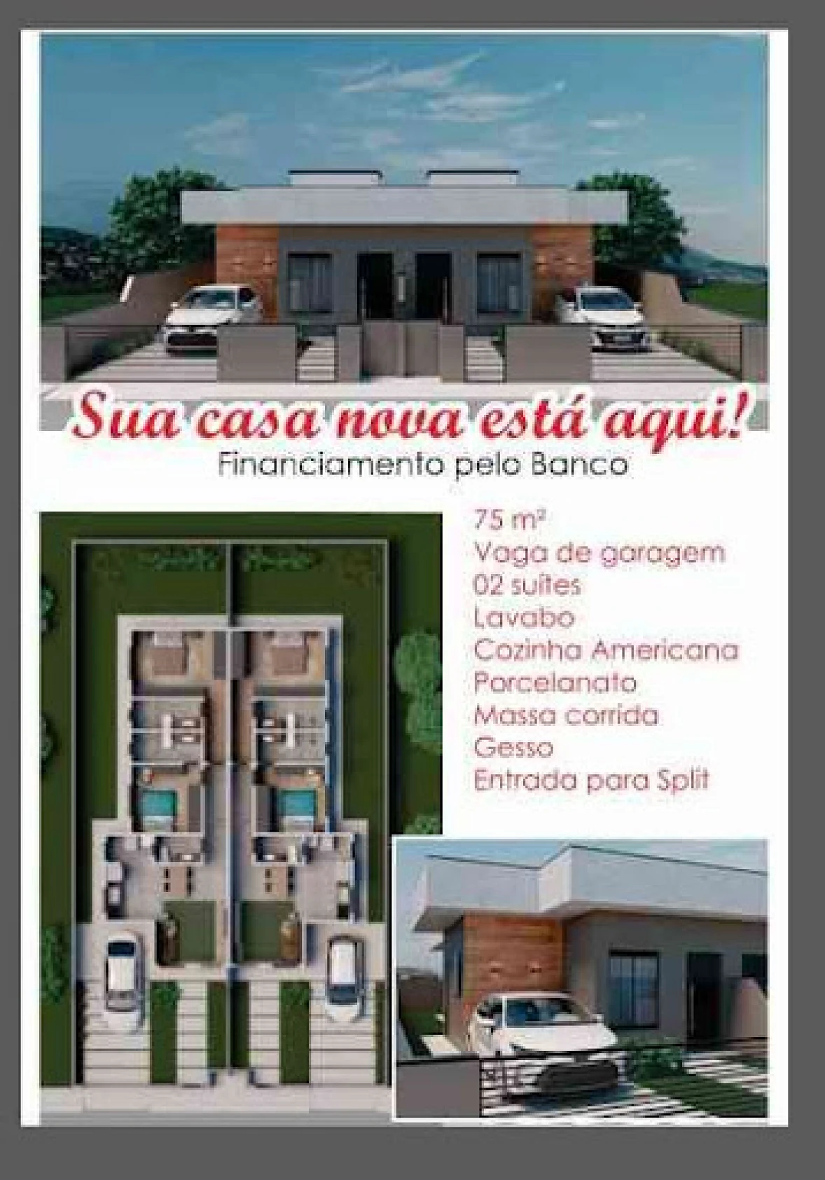 Sobrado Novo com 75 m² - Novo Loteamento Governador Celso Ramos/SC - Foto 8