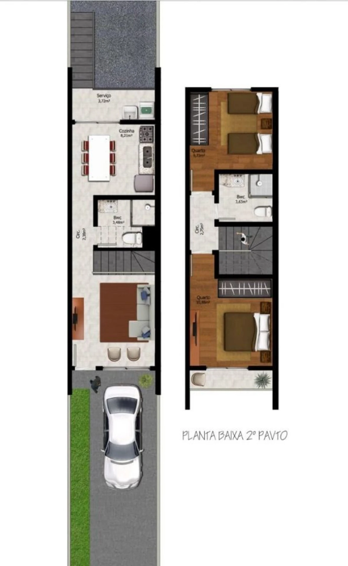 Sobrado com 2 Dormitórios (Suíte) - 78 m² - Potecas - São José/SC - Foto 20