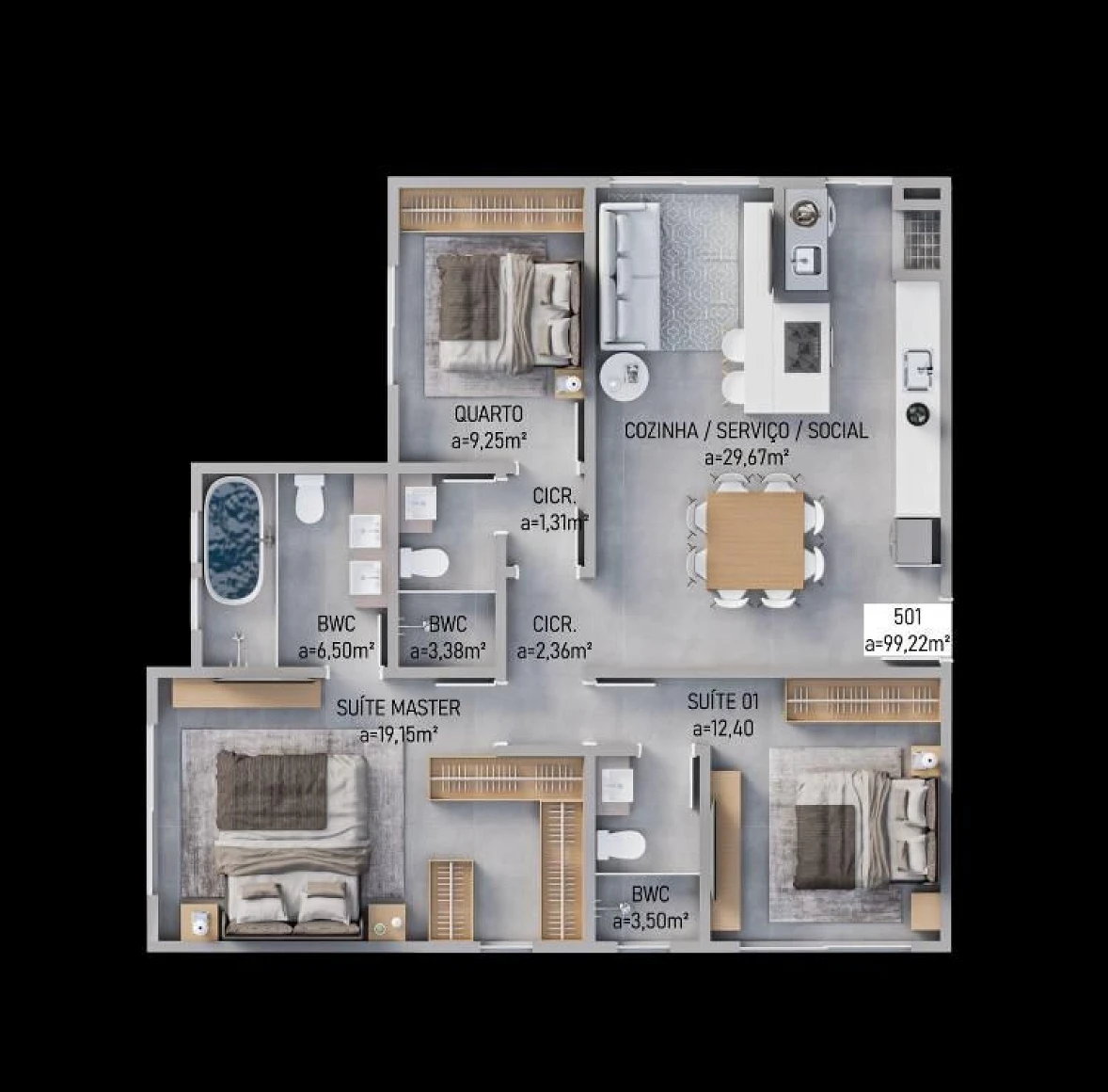 Excelente Cobertura de 100m² - 3 Dorms (2 Suítes),  Pedra Branca em Palhoça SC - Foto 26