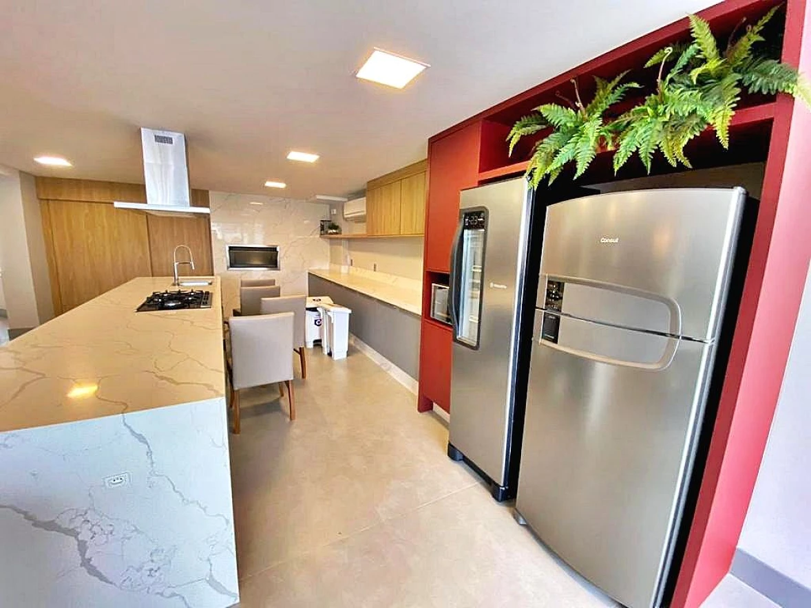 Apartamento, 3 Dormitórios, 1 Suíte, Sacada Gourmet com Churrasqueira à Carvão, Vista para o Mar, Vaga de Garagem, Bairro Kobrasol, São José - Foto 16