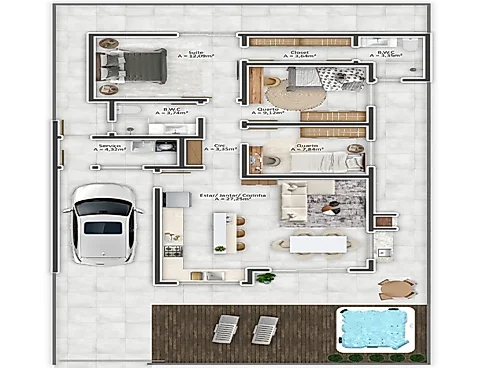 Casa 3 Quartos, 1 Suíte, 1 Vaga - Areias - Foto 21