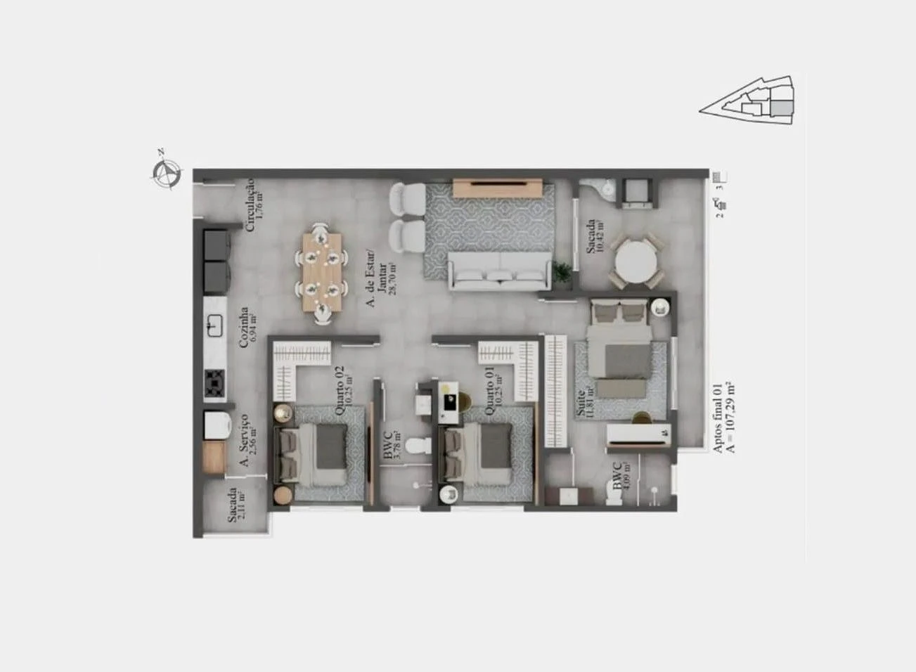 Cobertura em São Francisco, Santo Amaro da Imperatriz