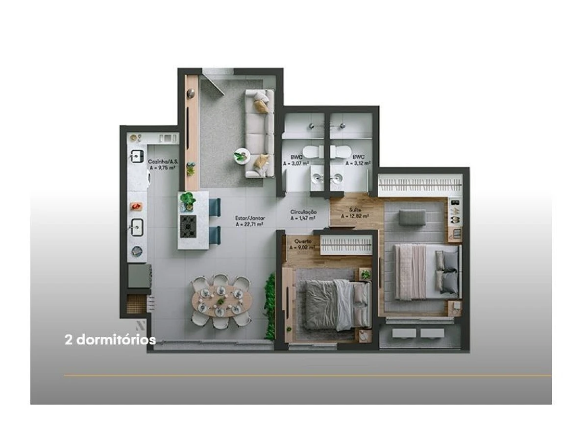 Apartamento em Beira Rio, Biguaçu