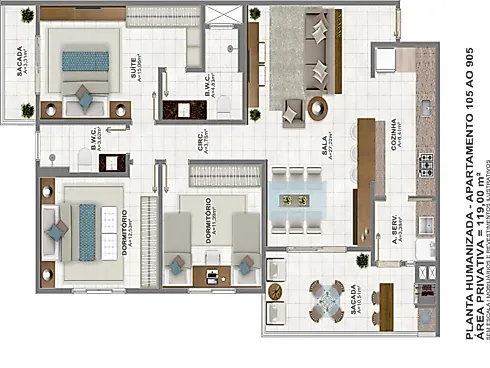 Apartamento 3 Dormitórios - Floresta- São José SC - Foto 38
