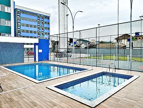 Apto 2 Quartos, 1 Vaga, Lazer - Praia João Rosa - Santa Catarina - Foto 12