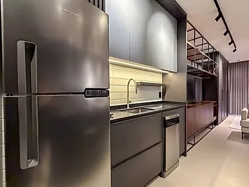Studio Totalmente Mobiliado, Equipado e Decorado, Disponível para Venda no Cidade Milano, Vaga de Garagem, Centro de Florianópolis/SC - Foto 9