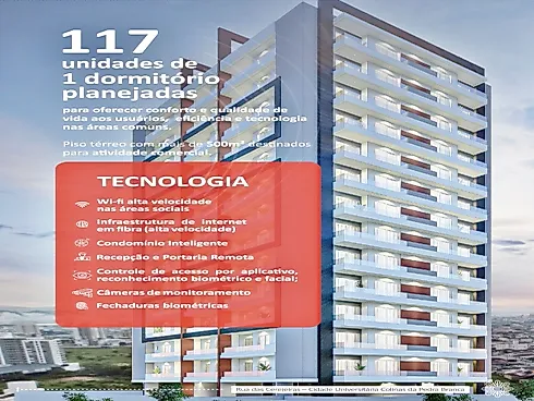 Apto 1 Quarto, Sacada, 1 Vaga, Lazer - Pedra Branca - Foto 11
