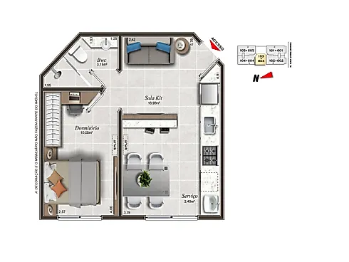 Apartamento em Pedra Branca, Palhoça