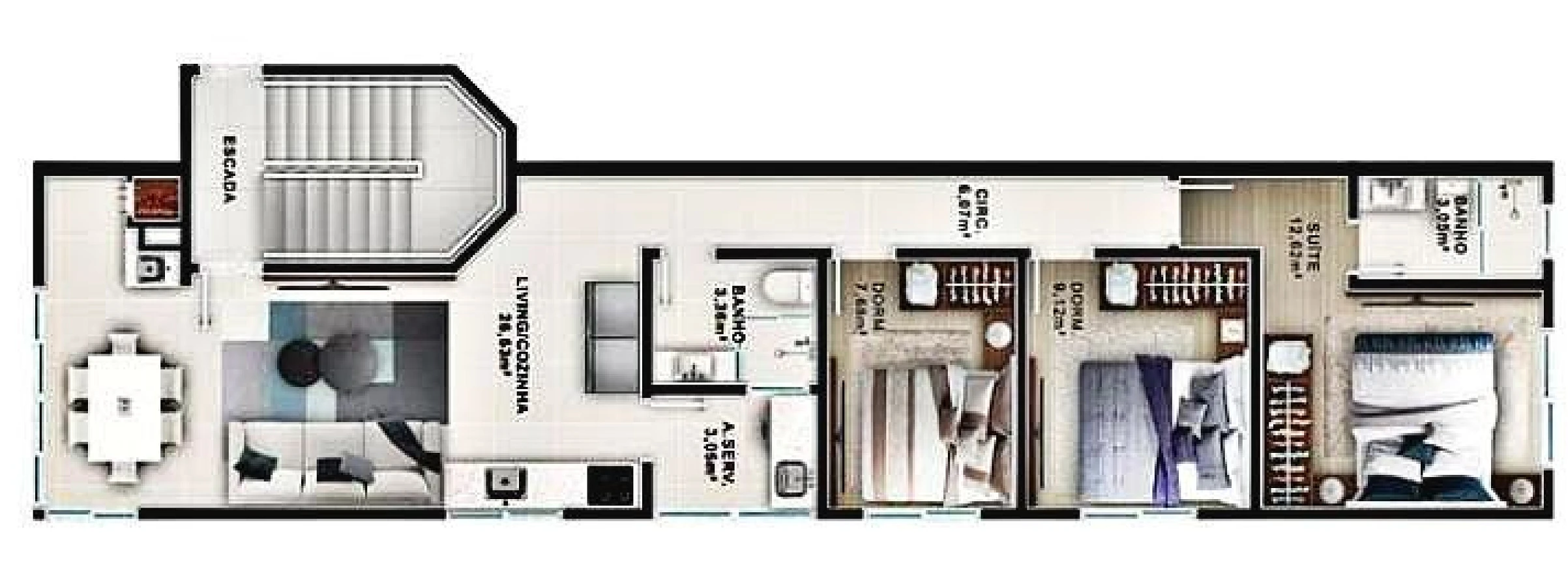 Apartamento de 3 Dormitórios com Suíte, Sala e Cozinha Integrada - Foto 13