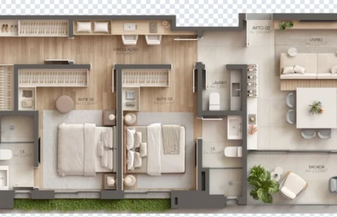 Apartamento em Perequê, Porto Belo