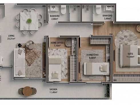 Apartamento em Vila Operária, Itajaí