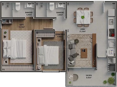 Apartamento em Vila Operária, Itajaí