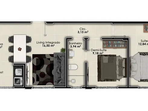 Apartamento com 2 Dormitórios sendo 1 Suíte e 1 Vaga de Garagem Pereque- Porto Belo/SC - Foto 7