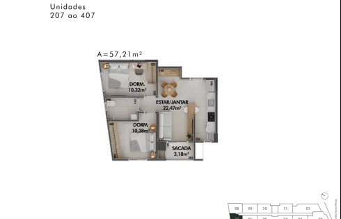 Apartamento em Cacupé, Florianópolis