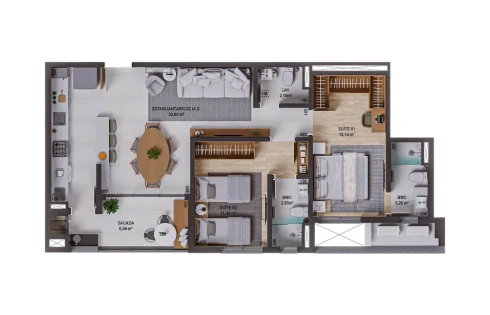 Apartamento em Praia Comprida, São José