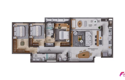 Apartamento em Praia Comprida, São José