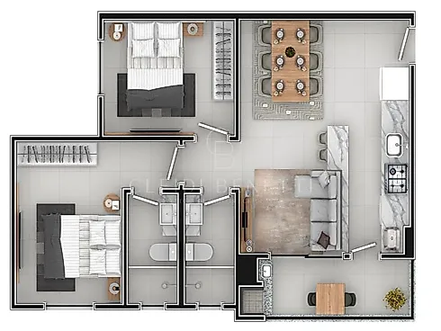 Apartamento em Cordeiros, Itajaí
