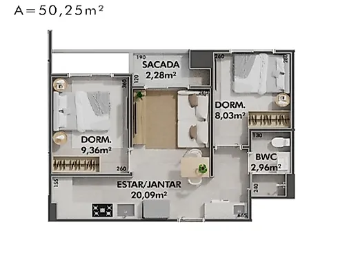 Apartamento em Cachoeira do Bom Jesus, Florianópolis