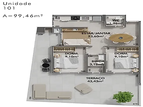 Apartamento em Cachoeira do Bom Jesus, Florianópolis