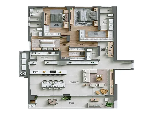 Apartamento 3 Quartos 199m² com Churrasqueira - Balneário Piçarras - Apartamento em Centro, Balneário Piçarras - Foto 3