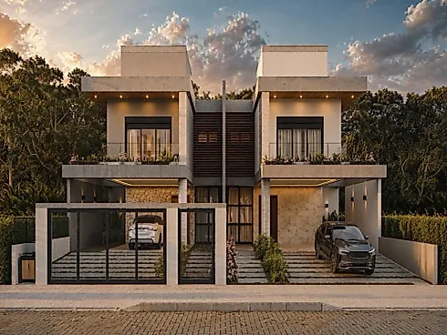 Casa Geminada 2 Suítes, 170m² - Loteamento Villa Pamplona - Casa em Rio Tavares, Florianópolis - Foto 1