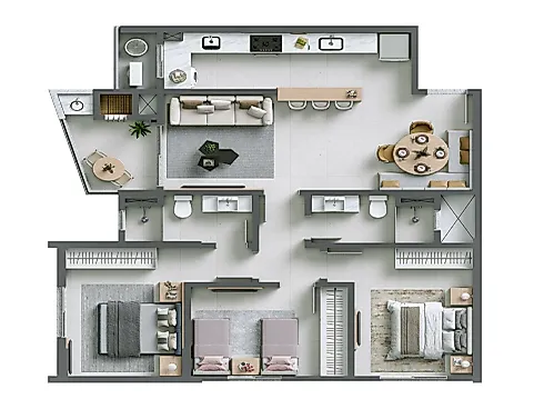 Apartamento 3 Quartos 87m - Mar Di Nizza - Foto 10