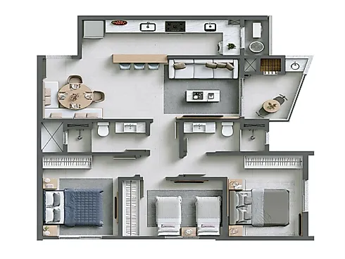 Apartamento 3 Quartos com 1 Suíte e 87m² - Mar Di Nizza - Foto 10