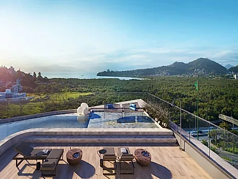 Studio no Homewood Suites By Hilton 44m²- Saco Grande - Studio em Saco Grande, Florianópolis - Foto 1