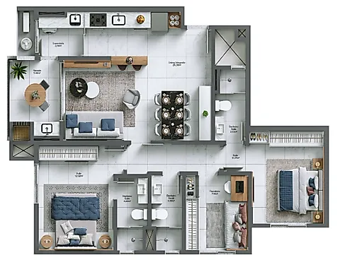 Apartamento em Santa Bárbara, Criciúma