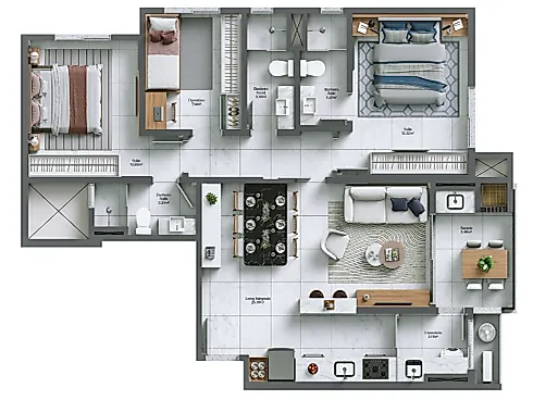 Apartamento em Santa Bárbara, Criciúma