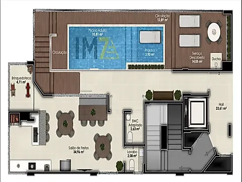 Apartamento com 1 Suíte e 1 Demi-Suite 1 Vaga de Garagem Pereque- Porto Belo/SC - Foto 11