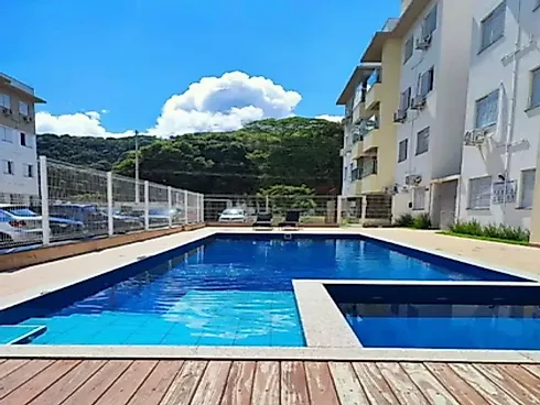 Apartamento 2 Dormitórios com Sacada e Churrasqueira em Condomínio com Lazer Completo na Vargem Grande - Apartamento em Vargem Grande, Florianópolis - Foto 1