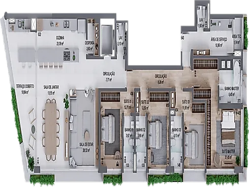 Apartamento 4 Quartos 219m² 4 Suítes no D/Sense - Centro - Foto 17