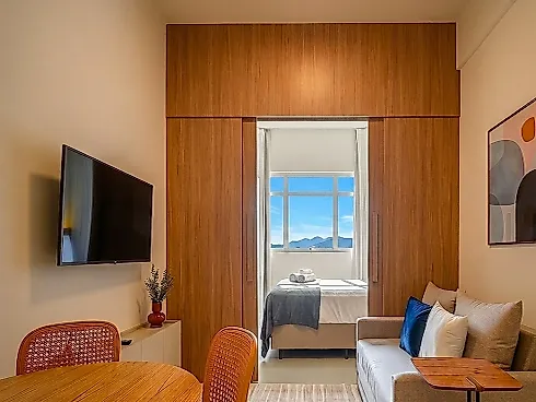 Studio Mobiliado no Edifício Canadá - Centro