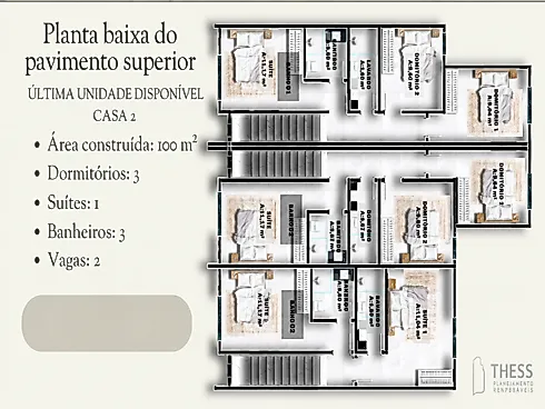 Casa 3 Dormitórios Send 1 Suíte com 100M2. - Foto 4